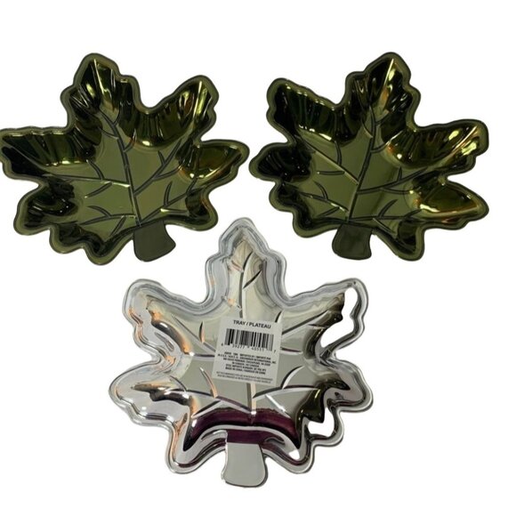 Autumn Leaf Snack Bowls Set of 6 Stackable Serving Bowls 8" Salsa Dish Nut Fall - Picture 6 of 11